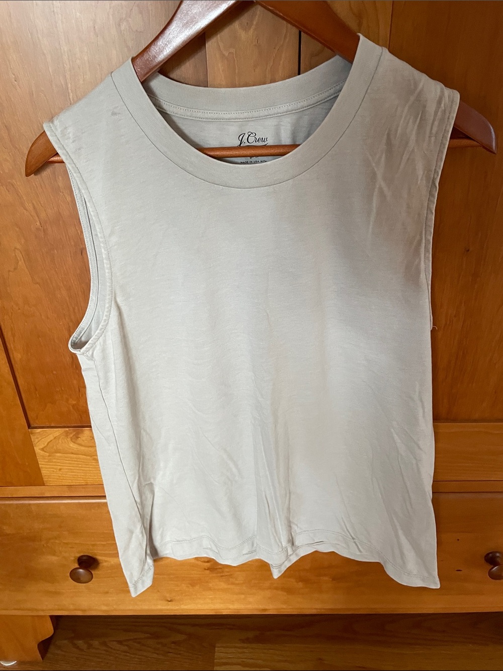 J. Crew Women's Sleeveless Crewneck Tank - Light Gray